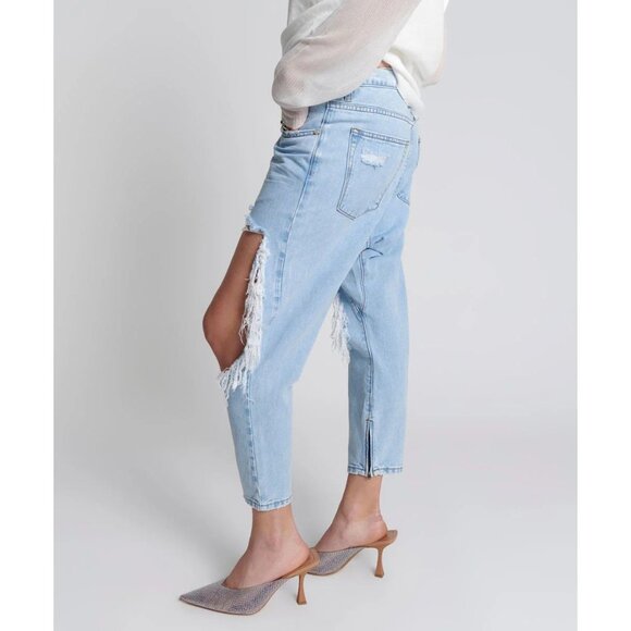 ONE TEASPOON Kingpins Medium Distressed Tapered Drop Crotch Jeans, Size XXS - Picture 3 of 16